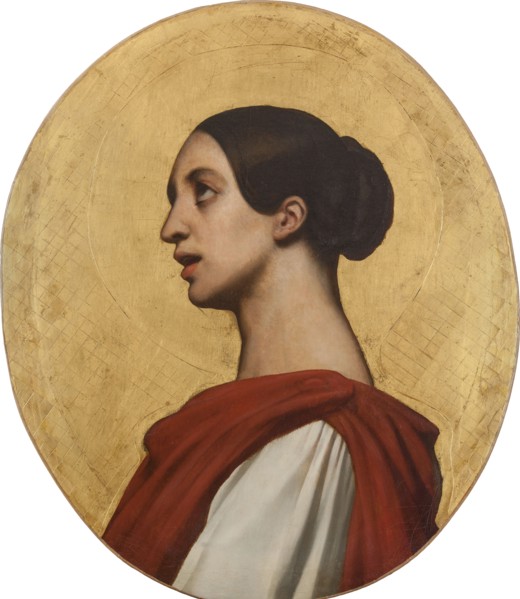 Portrait of the singer and composer Pauline Viardot (1821-1910) as Saint Cecilia.
