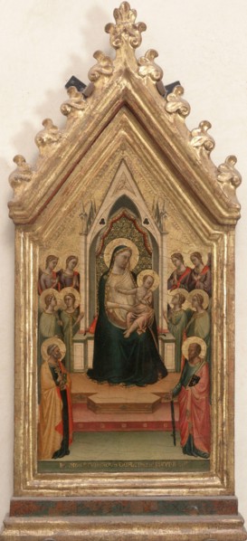 Madonna and Child with eight Angels and Saints Peter and Paul.
