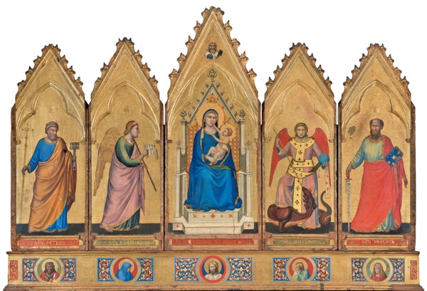 Polyptych: Madonna Enthroned with Child and Saints.