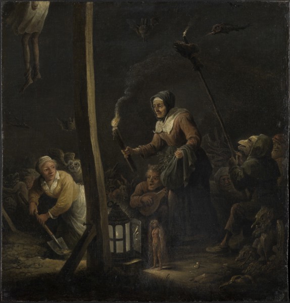 Witches under the gallows.