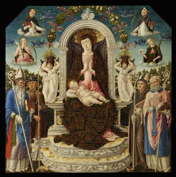 Virgin and child with Saints.