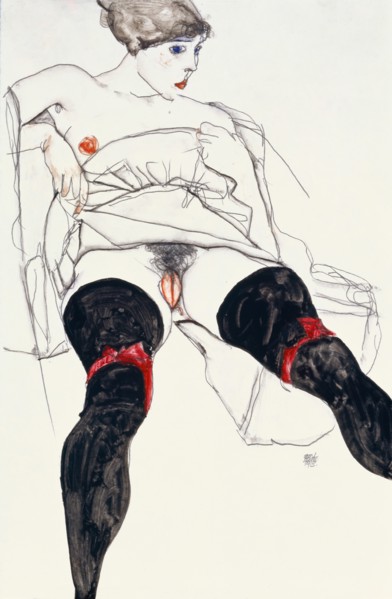 Woman with Black Stockings.