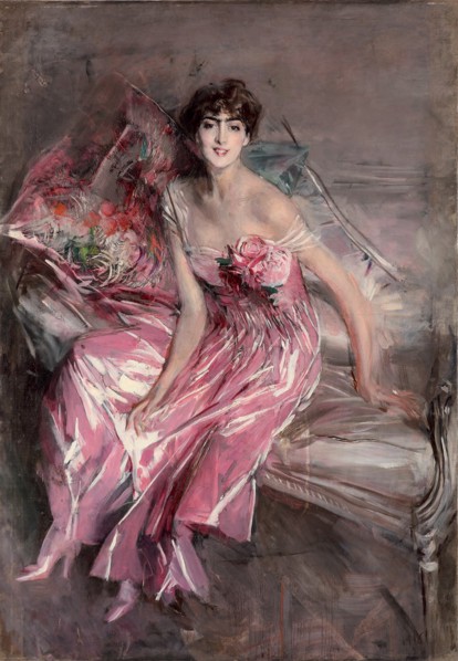 La signora in rosa.