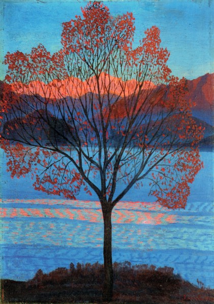Landscape at the First Rays of Sun.
