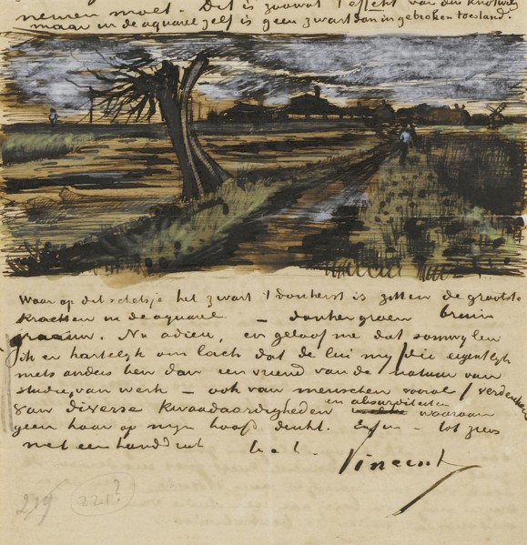 Pollard Willow. Letter to Theo van Gogh.