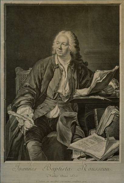 Portrait of the dramatist Jean-Baptiste Rousseau (1670-1741).