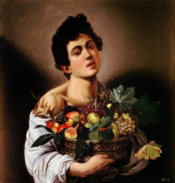 Boy with a Basket of Fruit.