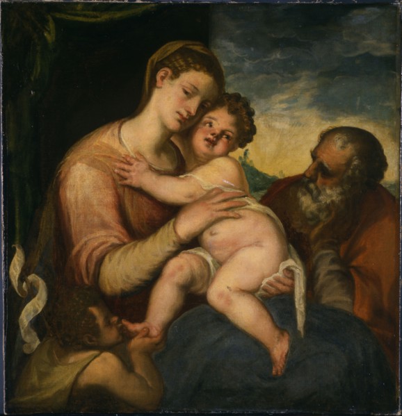 The Holy Family with John the Baptist.