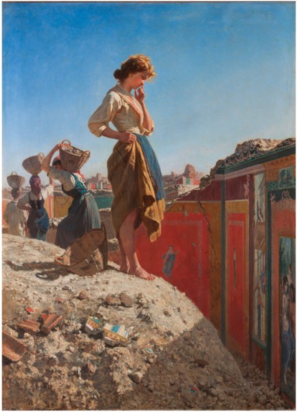 The excavations at Pompeii.