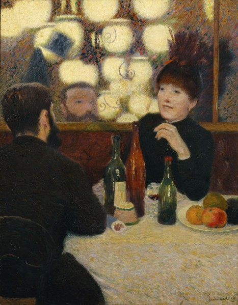 At the Café de la Nouvelle Athènes.