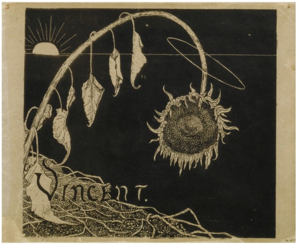 Cover design for the Exhibition of Vincent van Gogh in Amsterdam.