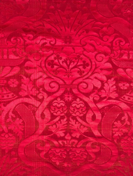 Silk fabric.