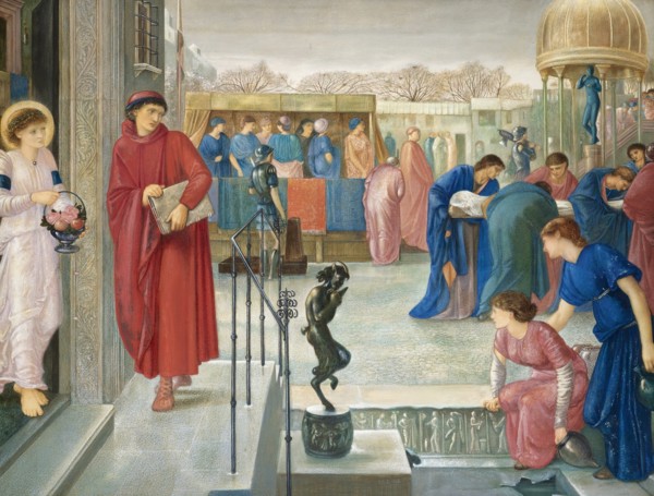 Saint Theophilus and the angel. Legend of the Martyrdom of Saint Dorothea.