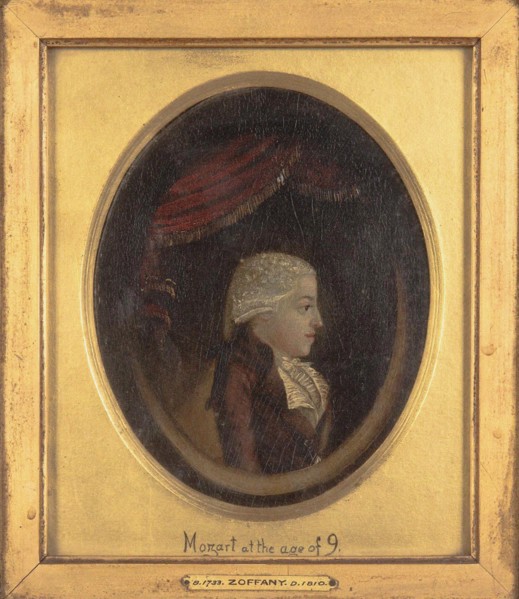 Portrait of Wolfgang Amadeus Mozart at the age of 9.