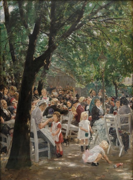 Munich beer garden.