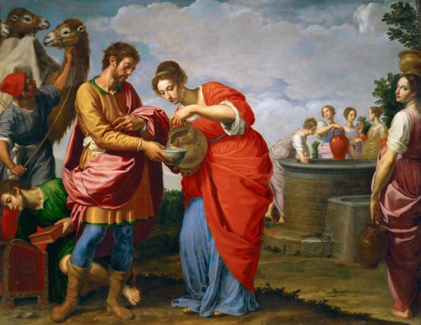 Rebecca and Eliezer at the Well.