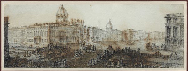 Nevsky Prospekt near the Catherine Canal in Saint Petersburg.