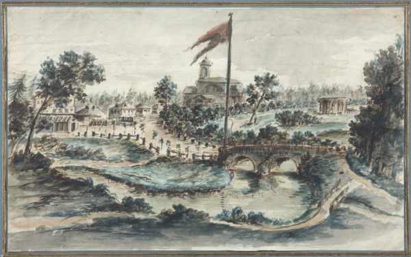 View of the Pavlovsk Park with the Hospital of St Mary Magdalene.