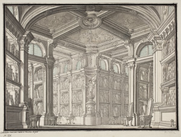 Design for the interior decoration of a Library, Mid of the 18th cen..