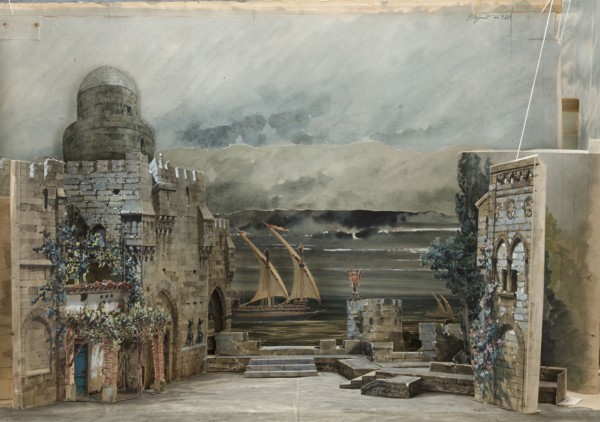Set design for the Opera Otello by Giuseppe Verdi, Paris, Théâtre national de l'Opéra, 12.10.1894, 1