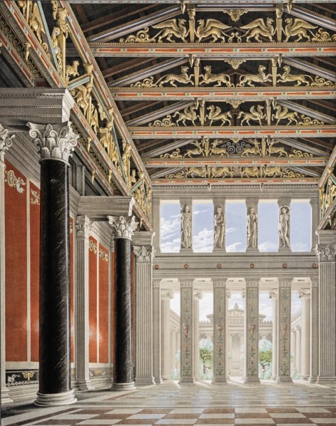 The Orianda Palace in the Crimea. Interior Perspective of the Great Hall, 1846.