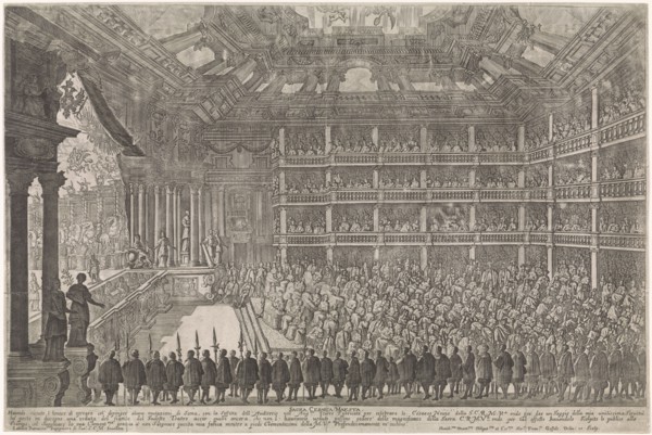 Scene from the opera Il pomo d'oro (The Golden Apple) of A. Cesti to the wedding of Leopold I and Ma