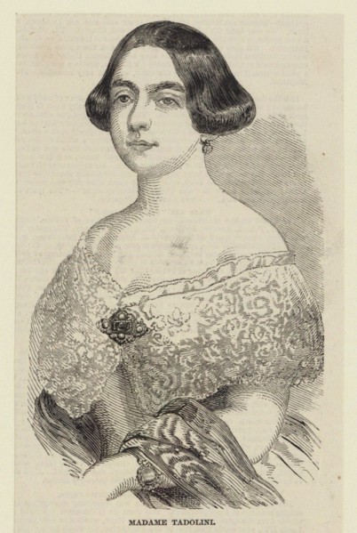 Portrait of the operatic soprano Eugenia Tadolini, née Savorani (1809-1872), 1848.