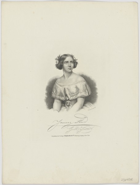 Portrait of the Soprano Jenny Lind (1820-1887), 1850s.