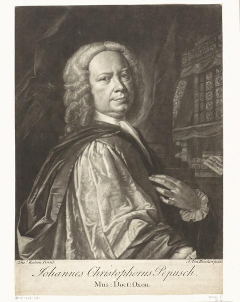 Portrait of the Composer Johann Christoph Pepusch (1667-1752), First half of the 18th cent..