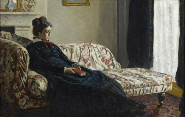 Méditation. Madame Monet au canapé, c. 1871.