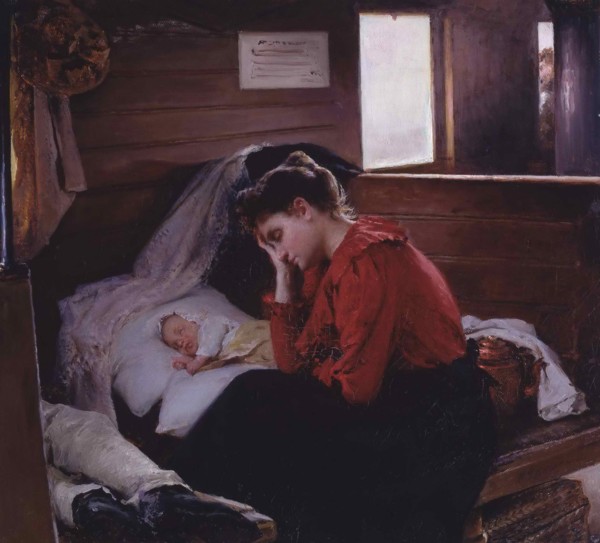 In A Railway Carriage, 1893.