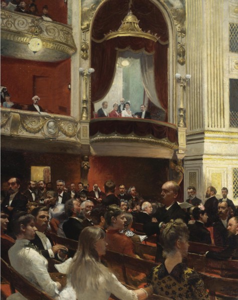An Evening at the Royal Theatre, Copenhagen, 1887-1888.