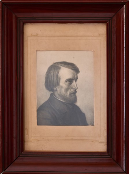 Portrait of the Literary critic and Philosopher Vissarion Grigoryevich Belinsky (1811-1848), Mid of