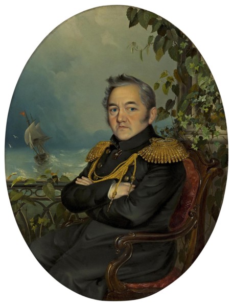 Portrait of Admiral Mikhail Lazarev (1788-1851), 1840s.