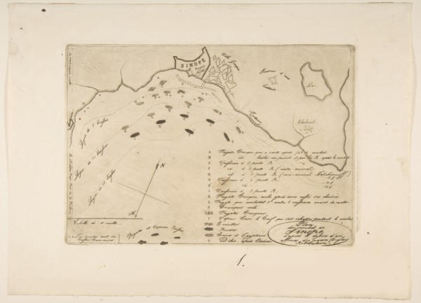 Plan of the Battle of Sinope, 1853.