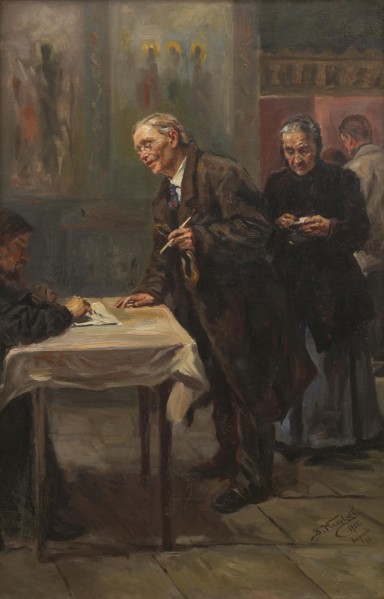 Registration before confession, 1915.