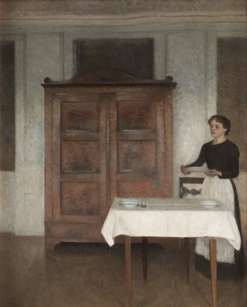 The maid laying the table, 1895.