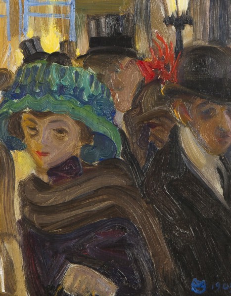 Street scene in Paris, 1909.