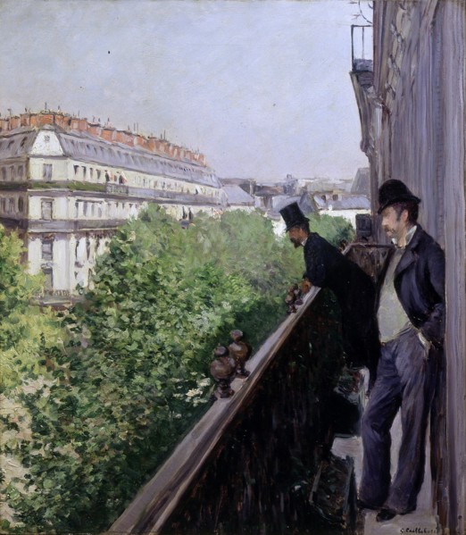 A Balcony, Boulevard Haussmann, 1880.