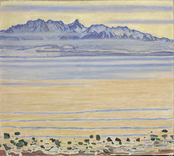 Lake Thun with Stockhorn Range, 1904.
