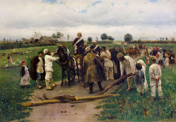 Paying a ransom for the bride, 1888.