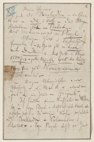 Letter to Julian Fontana, January 22, 1839, 1839.