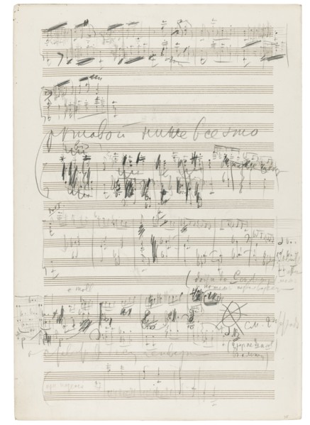 Autograph manuscript of the Orchestral Suite No. 2 in C major, Op. 53, 1883.