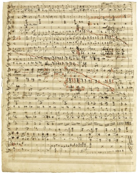 Autograph manuscript of Das Liebesmahl der Apostel, 1843.