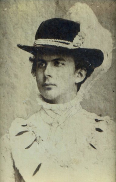 Portrait of Ludwig II of Bavaria (1845-1886) with a hat.