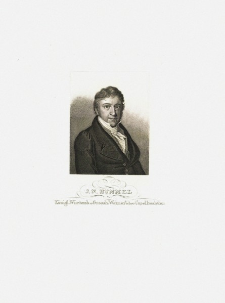 Portrait of Johann Nepomuk Hummel (1778-1837), c. 1830.