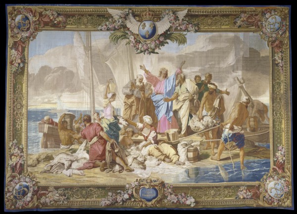 Tapestry: The Miraculous Draught of Fishes (Manufacture Royale des Gobelins), Between 1717 and 1720.