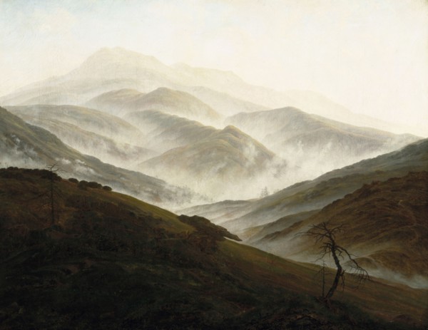 Riesengebirge Landscape with Rising Fog, ca 1820.