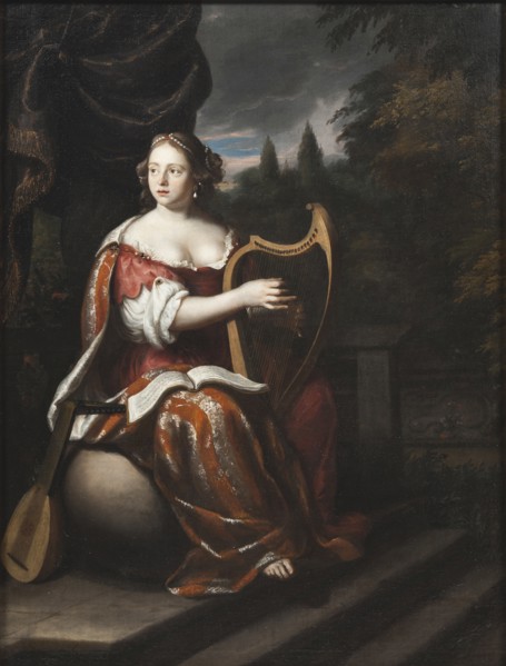 Lady Playing the Harp.