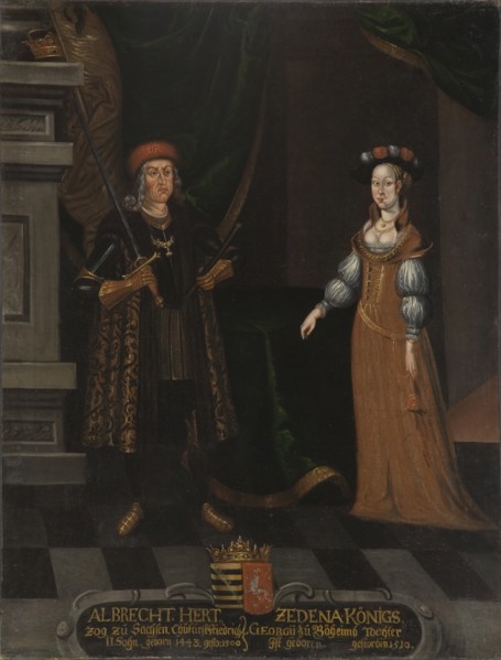Albert III (1443-1500), Duke of Saxony and Sidonie of Podebrady (1449-1510).